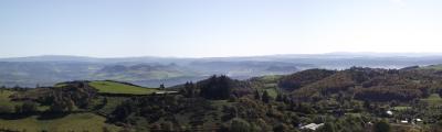 Panorama van de Causses en de Cevennes, vanaf de hoogte ten zuiden van de Aubrac