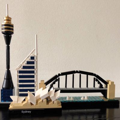 Skyline van Sydney, gemaakt van Lego
