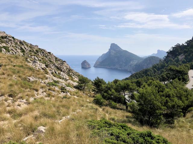 uitzicht op zee op weg naar Cap de Formentor