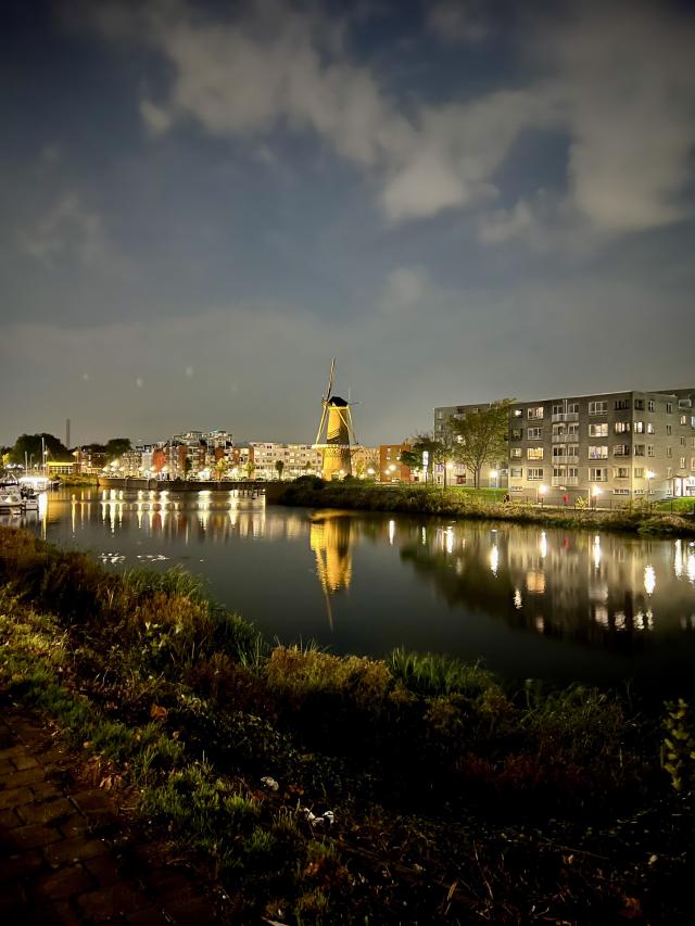 molen in het donker