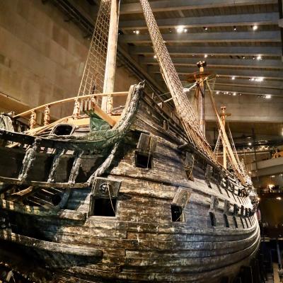 boeg van het Vasa skippet